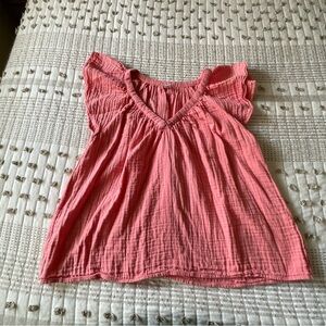 Old Navy Flutter Sleeve V-Neck Blouse